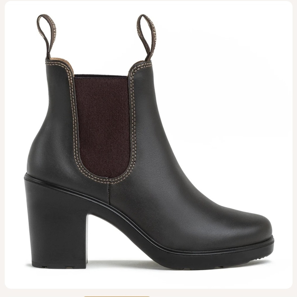 Women's Brown Blundstone Block Heeled Boots 8 - Picture 3 of 9